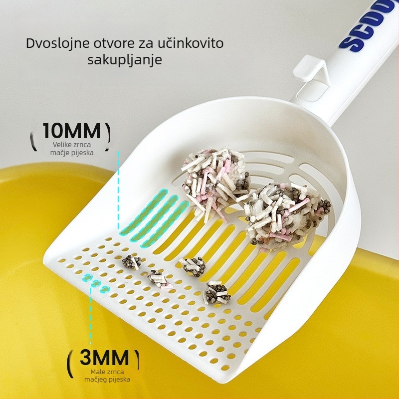 Lopatica za mačji pesak s zaobljenim rubovima — izravna nabava od proizvođača, pogodna za poklon