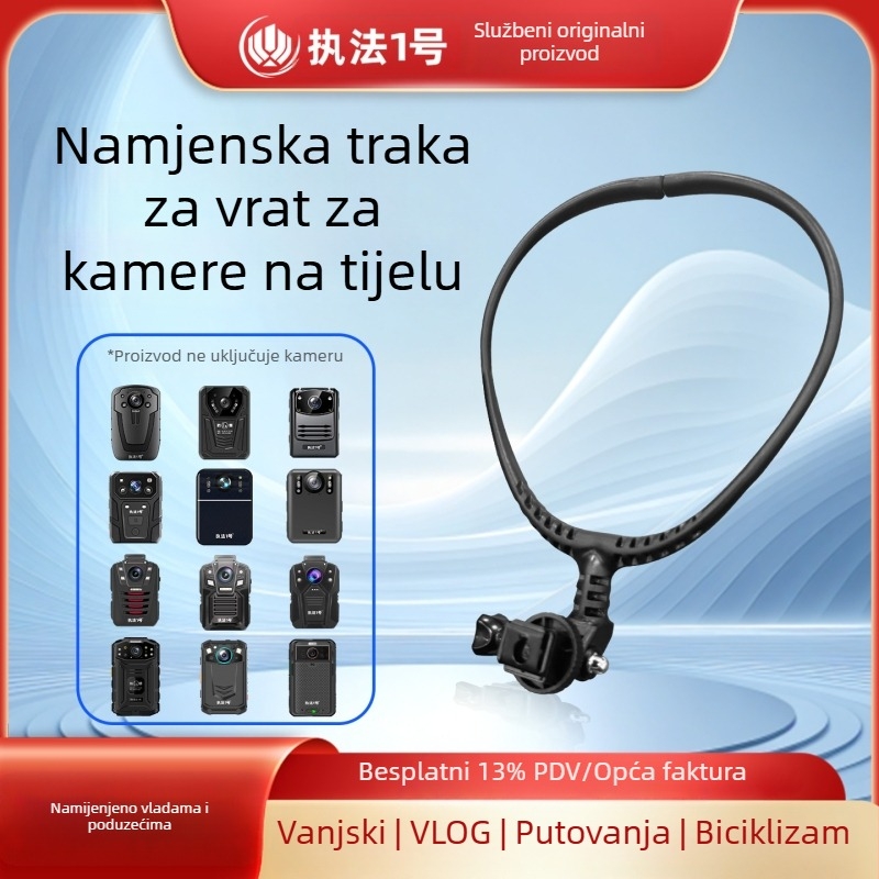 Držač za vrat za tijelo-nosenu kameru za snimanje iz prve osobe s fleksibilnom rotacijom (Brend: Law Enforcement No. 1; Model: Neck Stand)