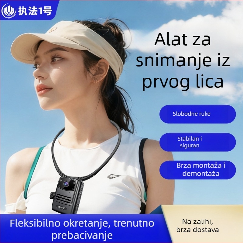 Držač za vrat za tijelo-nosenu kameru za snimanje iz prve osobe s fleksibilnom rotacijom (Brend: Law Enforcement No. 1; Model: Neck Stand)