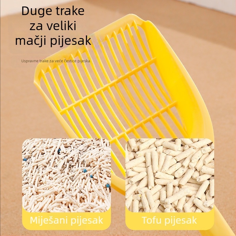 Hawor lopatica za mačji pijesak – višestruka upotreba, s finim rupama, PP materijal, univerzalni dizajn, spremno kao dar