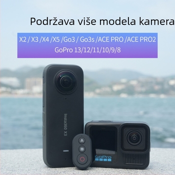 YOCTOP Vlog daljinsko upravljanje selfie štapom za Insta360 – Kompatibilno s X2/X3/X4/X5 GO3 Ace; Materijal: plastika