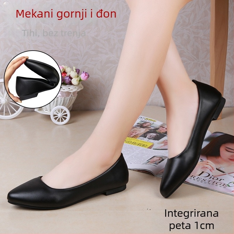 Ženske cipele s PU gornjim dijelom, okrugli vrh, srednji đon 3-6 cm, gumeni potplat, PU podstava (PU gornji dio; okrugli vrh; 3-6 cm; PU podstava)