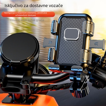 Držač za telefon za bicikl s šestokrakom fiksacijom, antišok, izdržljiv navigacijski držač za snimanje, materijal PC