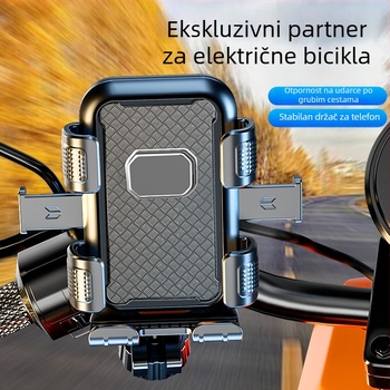 Držač za telefon za bicikl s šestokrakom fiksacijom, antišok, izdržljiv navigacijski držač za snimanje, materijal PC