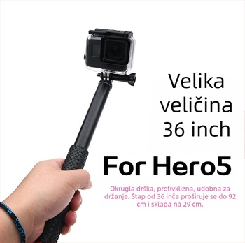 Selfie štap za GoPro sportsku kameru – aluminijska legura, vodootporan, protuklizna ručka