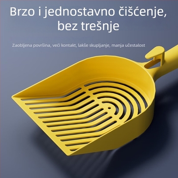 Plastična lopatica za mačji stelj za bentonitni pijesak, s finim otvorima, 60 komada u kutiji