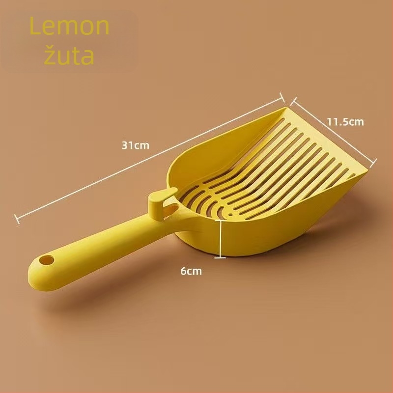 Plastična lopatica za mačji stelj za bentonitni pijesak, s finim otvorima, 60 komada u kutiji