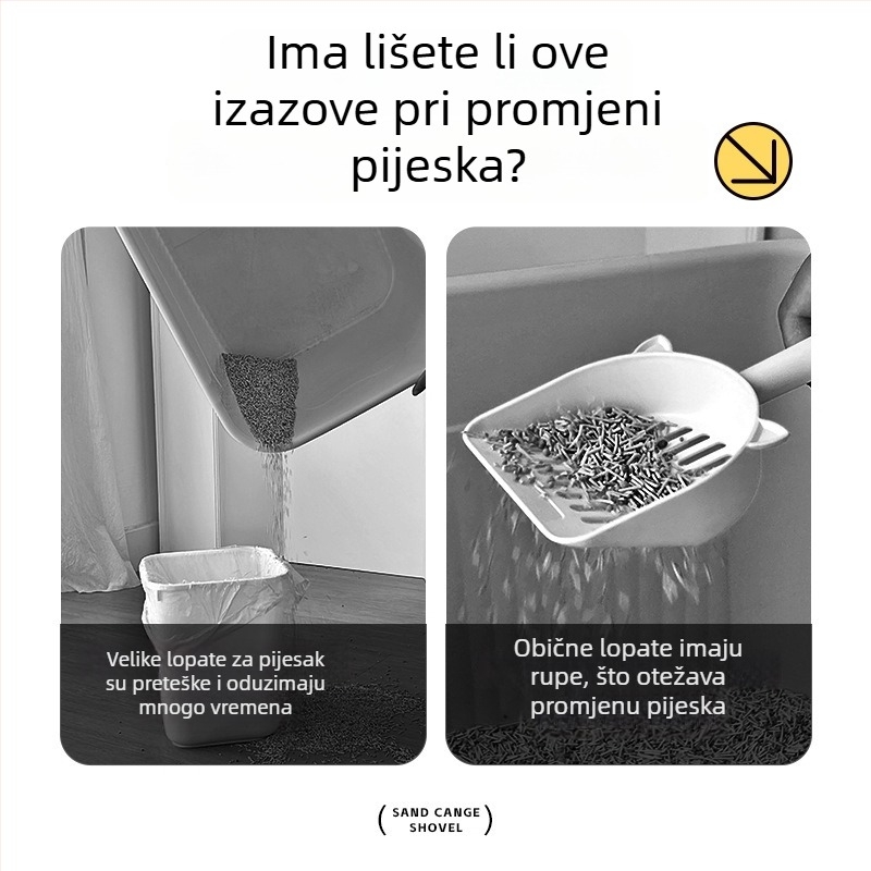 Heart-made kašika za mačji pijesak - plastična, za mačke