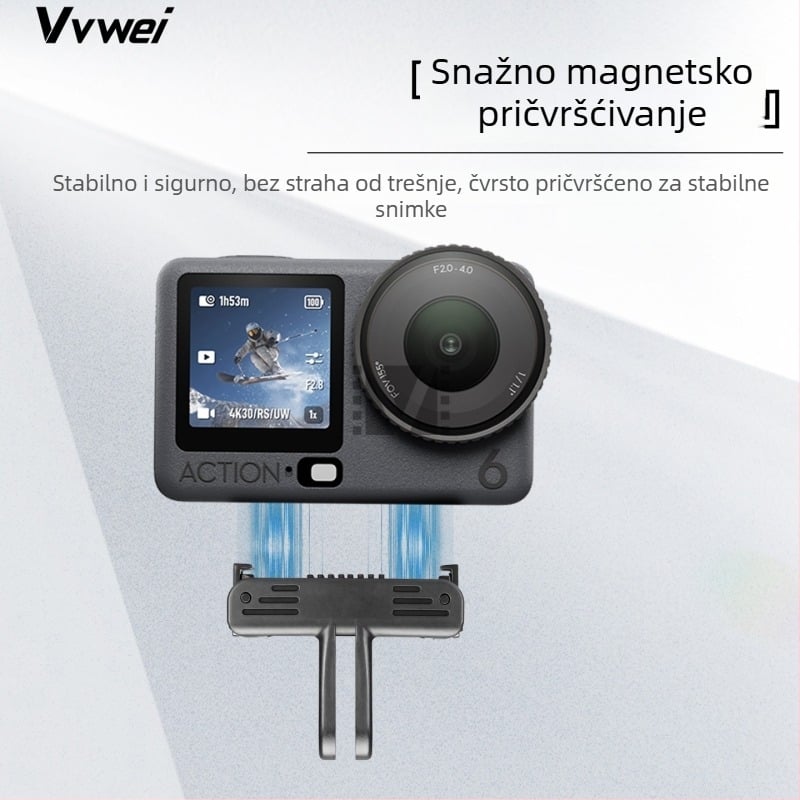 Magnetični adapter za brzo oslobađanje baze za DJI Action6 Nano — Vvwei DP06, plastika
