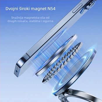 Držač za telefon s vakuumom i MagSafe adsorpcijom za navigaciju u autu — prijenosni stolni držač, plastika, Fire Leopard Industrial