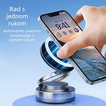 Držač za telefon s vakuumom i MagSafe adsorpcijom za navigaciju u autu — prijenosni stolni držač, plastika, Fire Leopard Industrial
