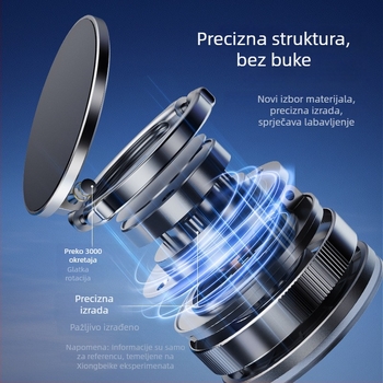 Držač za telefon s vakuumom i MagSafe adsorpcijom za navigaciju u autu — prijenosni stolni držač, plastika, Fire Leopard Industrial