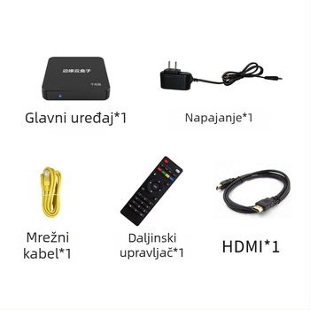 Android TV kutija s četverojezgrenim H618 procesorom, 4GB RAM, 128GB memorije, Android OS, 1080p izlaz