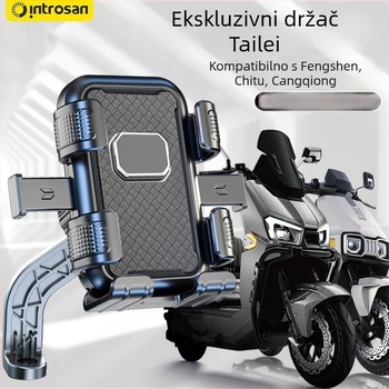 Snap-on držač telefona za Tailing električni skuter – protiv vibracija, cyberpunk stil, plastična konstrukcija, bežično punjenje