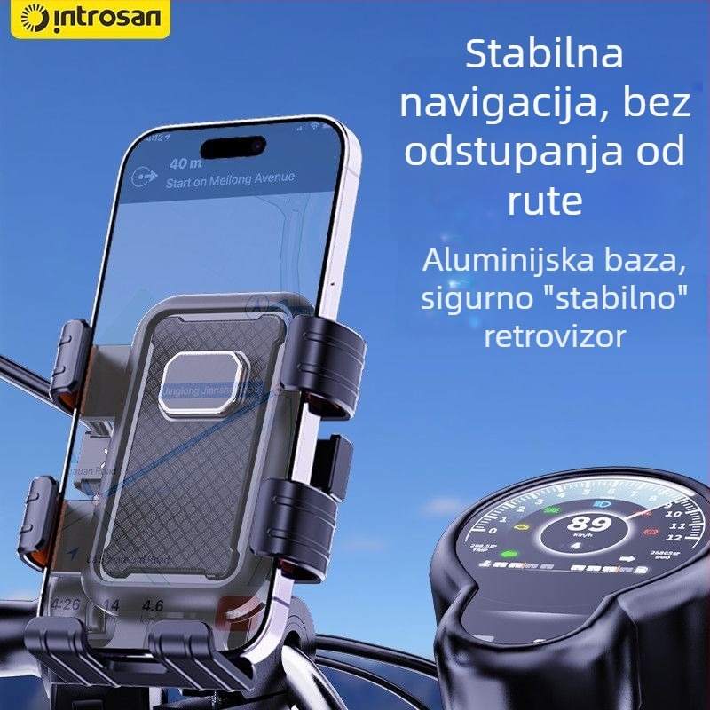 Snap-on držač telefona za Tailing električni skuter – protiv vibracija, cyberpunk stil, plastična konstrukcija, bežično punjenje