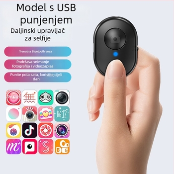 Bluetooth daljinski upravljač za selfie za kameru i telefon – univerzalni upravljač za selfie štap