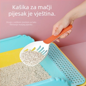 Lopatica za mačji pijesak – ergonomski dizajn, jednostavno čišćenje (ABS plastika; za mačke; Haole; licencirane privatne marke)