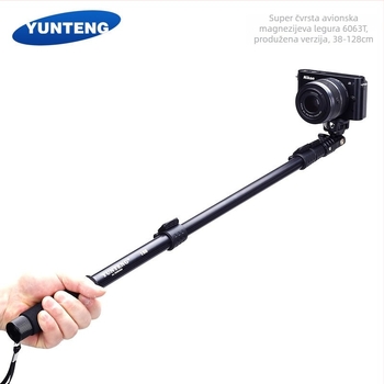 Yunteng YT-088 / YT-188 Univerzalni selfie štap za telefone i bezzrcalne fotoaparate, aluminijska legura, Bluetooth nije podržan, Daljinski upravljač nije uključen