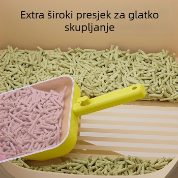 Višenamjenska lopatica za mačji pijesak – PP materijal, pogodna za kutiju za mačji pijesak