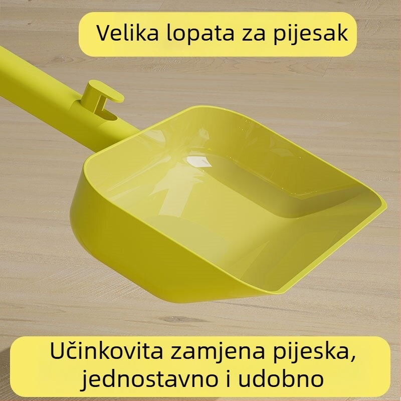 Višenamjenska lopatica za mačji pijesak – PP materijal, pogodna za kutiju za mačji pijesak
