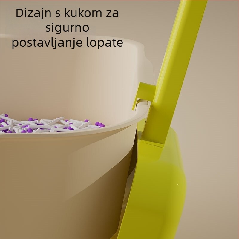 Višenamjenska lopatica za mačji pijesak – PP materijal, pogodna za kutiju za mačji pijesak