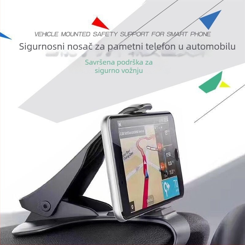 HUD nosač za instrument ploču automobila s rotirajućim držačem za telefon i navigacijom - univerzalna kompatibilnost - Snap-on ugradnja