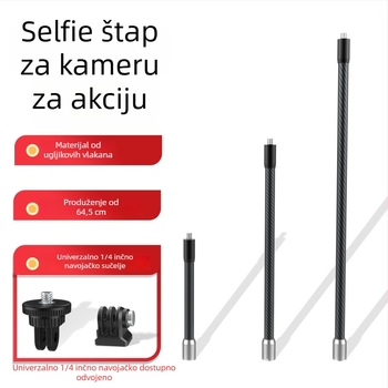 Wesport AL31 karbonski produžni štap za sportske kamere – karbonska konstrukcija, kompatibilna sa sportskim kamerama, moguć ispis logotipa, račun uključen
