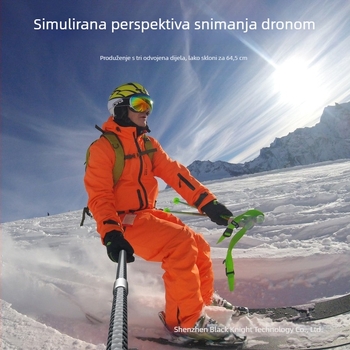 Wesport AL31 karbonski produžni štap za sportske kamere – karbonska konstrukcija, kompatibilna sa sportskim kamerama, moguć ispis logotipa, račun uključen