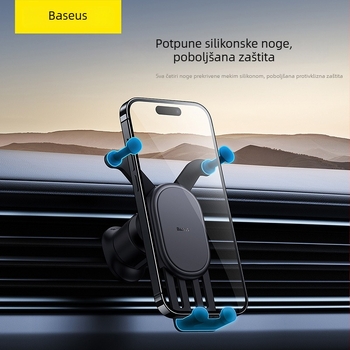 Baseus automobilni držač za telefon – univerzalni držač s gravitacijom za ventilaciju, navigaciju, ABS+PC