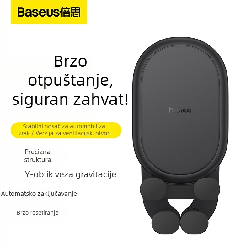 Baseus automobilni držač za telefon – univerzalni držač s gravitacijom za ventilaciju, navigaciju, ABS+PC