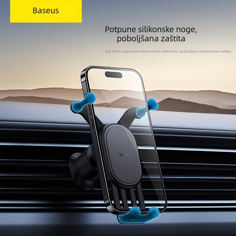 Baseus automobilni držač za telefon – univerzalni držač s gravitacijom za ventilaciju, navigaciju, ABS+PC