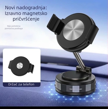 Izuzetno tanak magnetski držač za telefon u automobilu s MagSafe stražnjim klipom – tijelo od zlitine