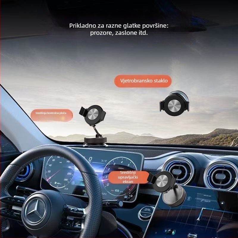 Izuzetno tanak magnetski držač za telefon u automobilu s MagSafe stražnjim klipom – tijelo od zlitine