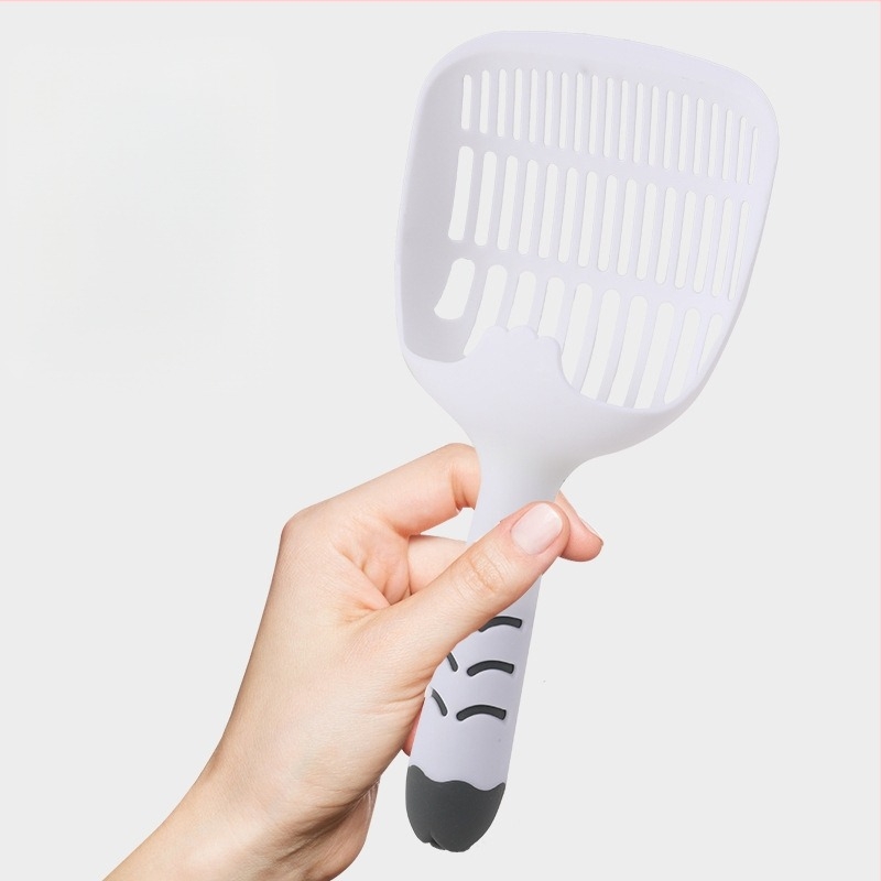 Lopatica za mačji izmet s dugim drškom i finim rupama, PP materijal, Qi Ren brend