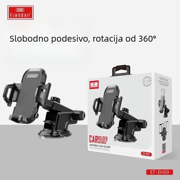 Držač za automobil Earldom EH59, univerzalan za mobitele, plastični materijal