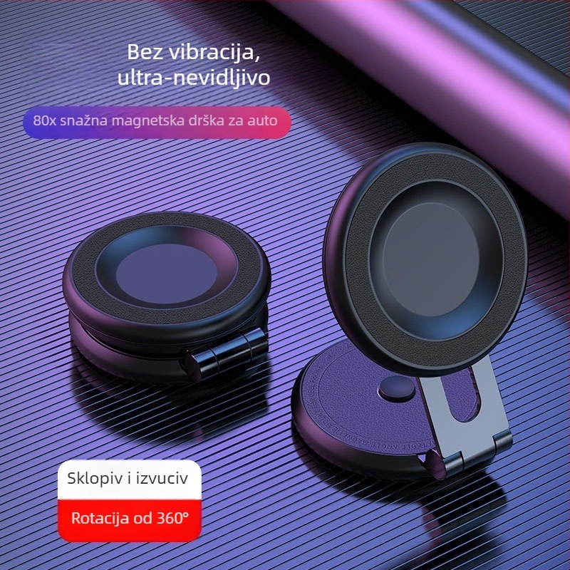 R-JUST magnetski držač za auto za veliku zaslonsku centralnu jedinicu – model T1, ABS + hardver + magnet, univerzalni