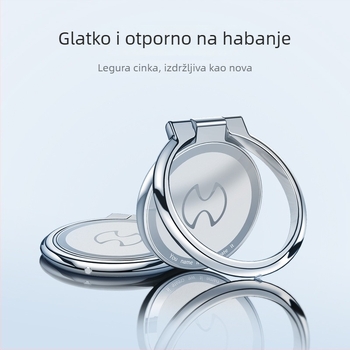 Metalni držač za telefon s prstenom, ultra-tanki dizajn, 360° rotacija, magnetski nosač za automobil