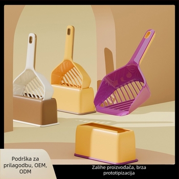 Set lopatice za mačji izmet, jedinstven dizajn s bazom, od čvrstog ABS-a, marka Kimpets