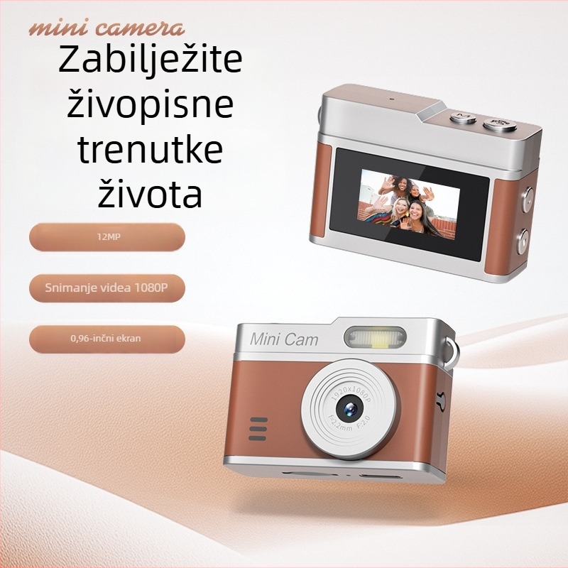 Retro mini digitalni fotoaparat – 12–20 MP, TF kartica, ABS kućište, trajanje baterije 1–3 sata, video i fotografija