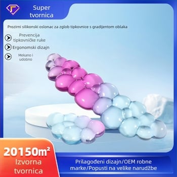 Silicijska podloga za zglob tipkovnice – gradient boje oblaka, prozirna, za igre i ured