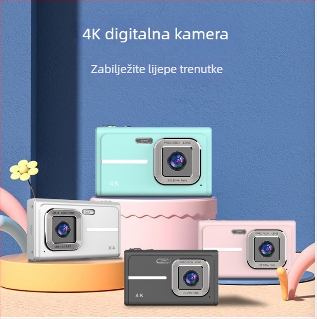 X1 Djeci namijenjena digitalna kamera: 2,4-inčni LCD, TF kartica, ABS kućište, 2-satni vijek baterije, Video, Fotografija, Kontinuirano snimanje; Uključeno: kamera, baterija, narukvica, USB kabel za punjenje, Priručnik; Lansiranje 2024
