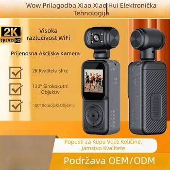 Prijenosna akcijska kamera za outdoor Q5, stabilizacija slike, 2K video, TF kartica za pohranu, trajanje baterije 5–6 sati