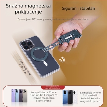 MagSafe magnetski držač za telefon – livestream i selfie, aluminijska legura, prijenosno