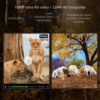 Vanjska vodootporna infracrvena sigurnosna kamera Jm-H66mini, 4K video, 2-inčni LCD, TF memorijska kartica