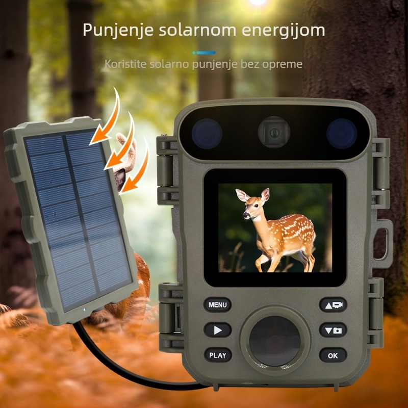 Vanjska vodootporna infracrvena sigurnosna kamera Jm-H66mini, 4K video, 2-inčni LCD, TF memorijska kartica