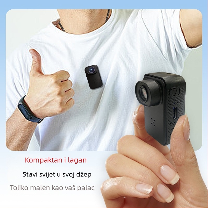 W9 mini sportska kamera 1080P bez zaslona, TF kartica, baterija 1–2 sati, jedna kamera