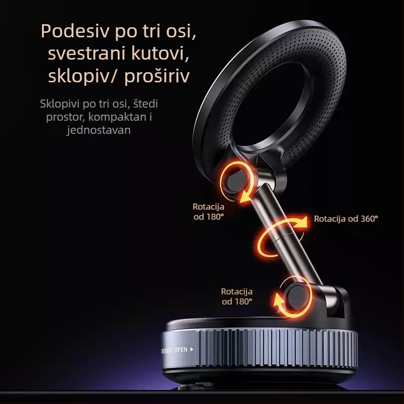 Držač za telefon u autu – univerzalni, metalni dizajn, protiv podrhtavanja, epoksidni premaz