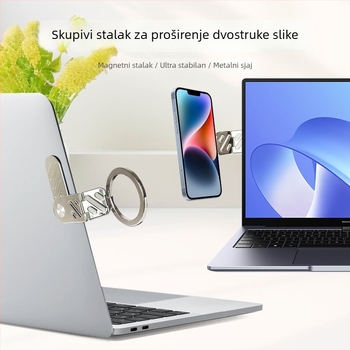 Magnetski držač telefona za auto od legure, s sustavom protiv vibracija i izuzetno stabilnom konstrukcijom.