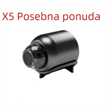 X5 Bežična kamera s noćnim vidom, LCD 1 inč, 640x480, TF kartica, napajanje iz mreže