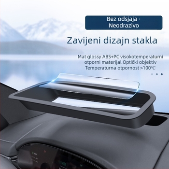 Zaštitno kućište HUD-a za vozilo CXMHUD002 za Zeekr 7X – ABS + kaljeno staklo, zakrivljeni HUD zaslon, prašinom otporan interijer
